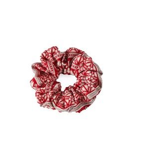 Fair Isle Flannel Scrunchie | Big Scrunchies Fashion Hair Ties Soft Snuggle